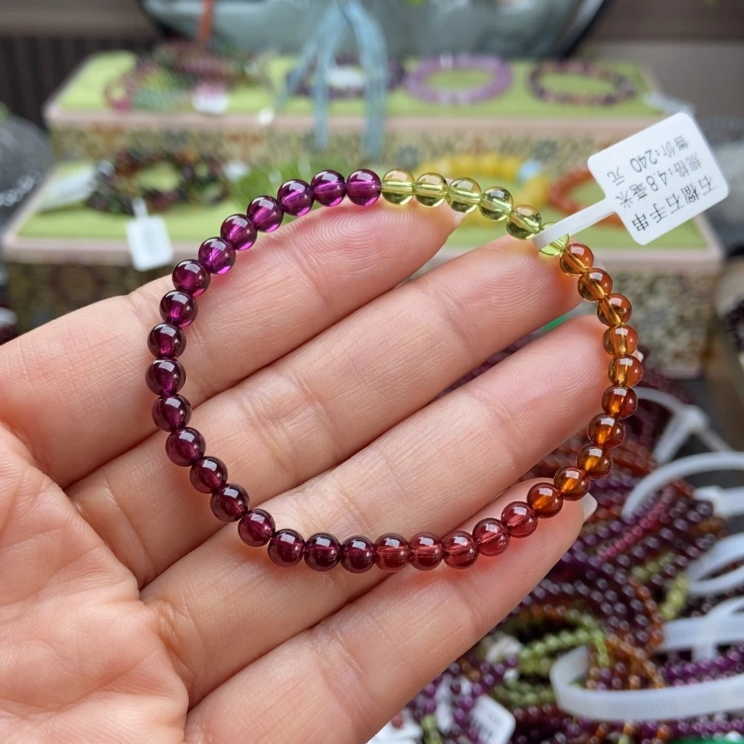 未镶嵌手串石榴石手串4.8