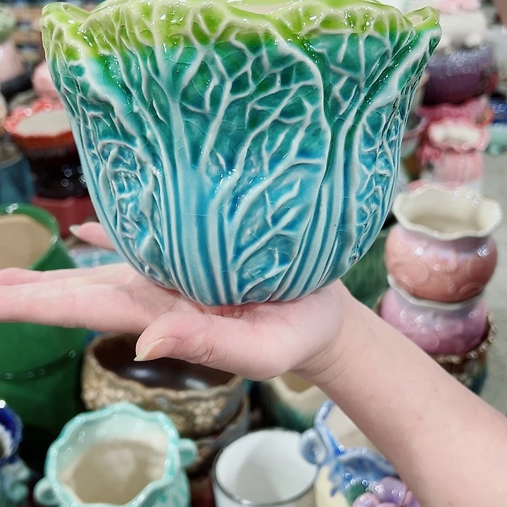 有孔，凑单福利满10元发货陶瓷多肉花盆！