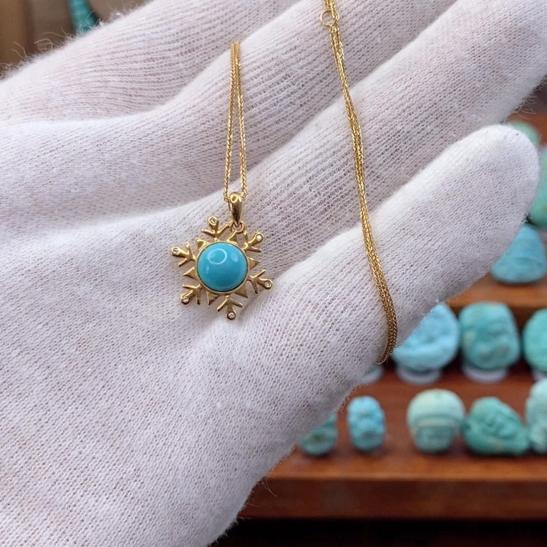 18K金镶嵌绿松石珠宝奇石W*W