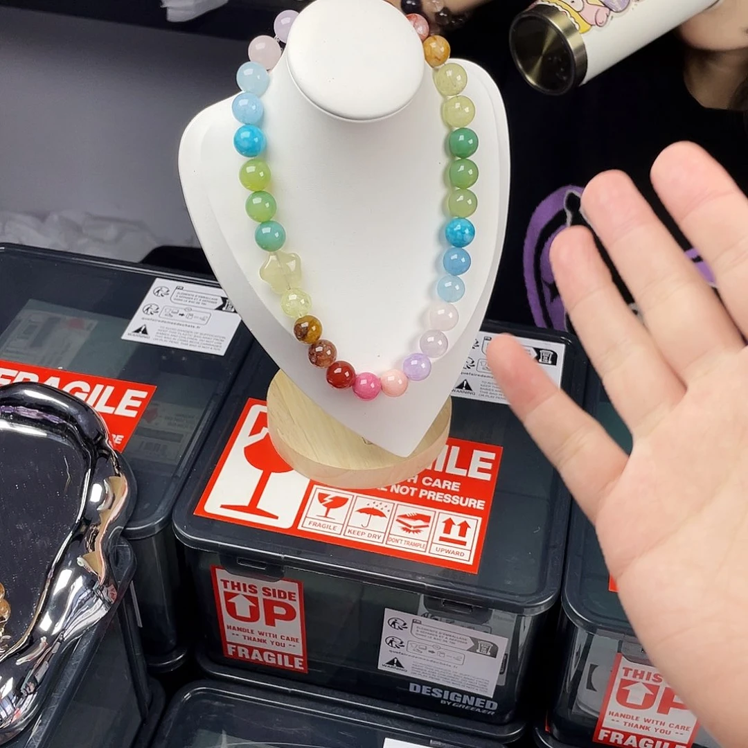 水晶手串银S925镀金镶嵌