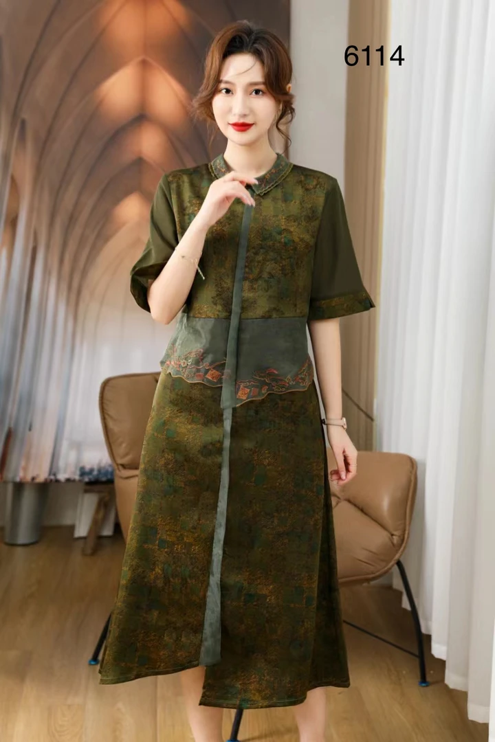 100-200真丝显瘦时尚凉快百搭妈妈装小衫气质女装洋气