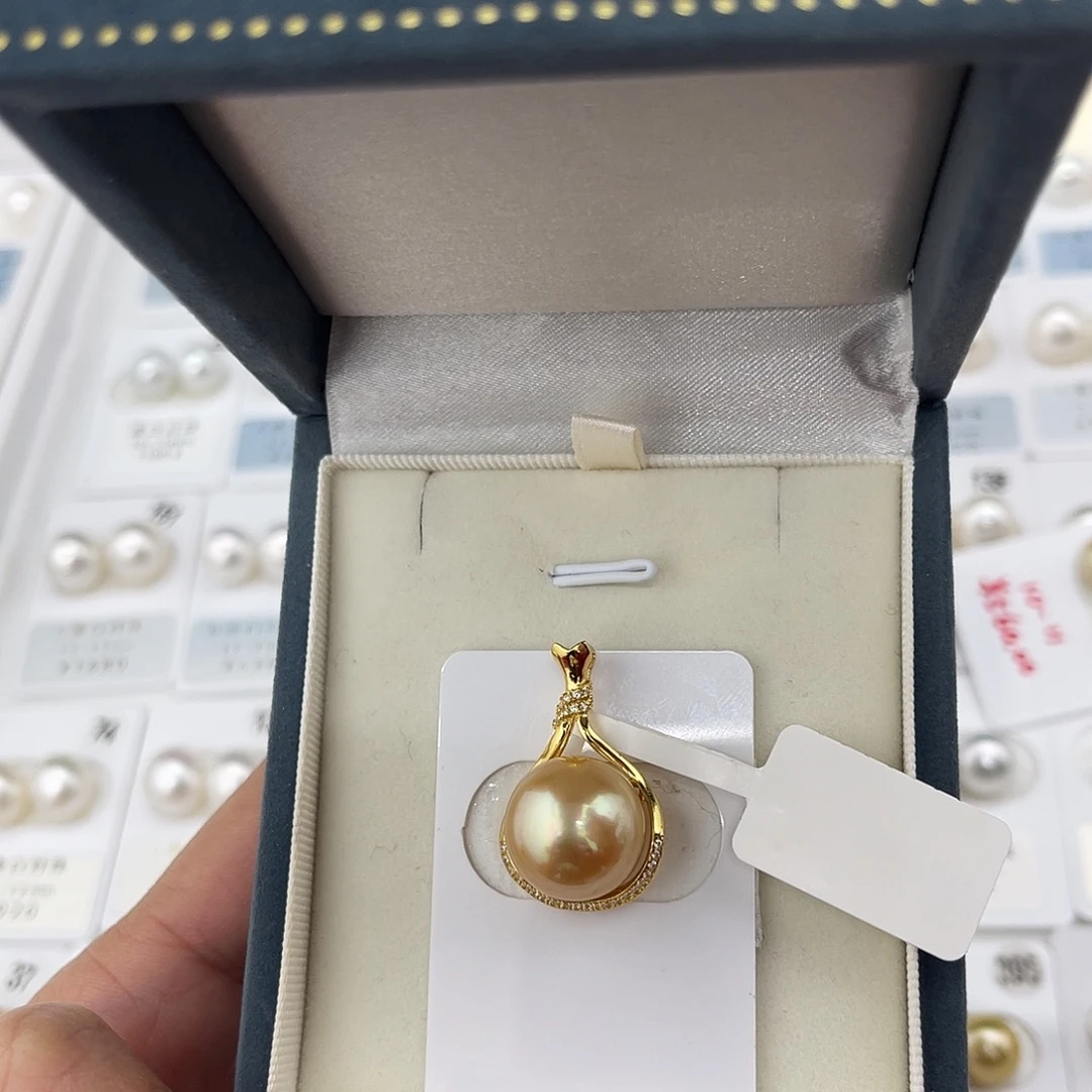 定制海水珍珠未镶嵌裸珠南洋金珠14-15(成品不退换)