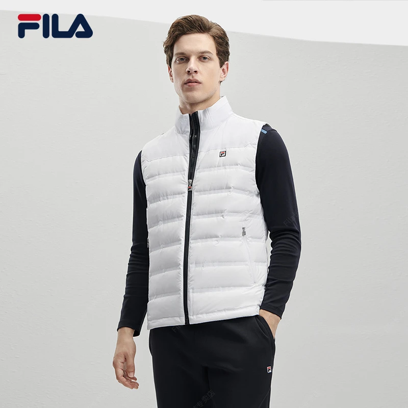 Fila/斐乐男款【90鹅绒马甲】冬季舒适保暖运动时尚外套F11M341901F