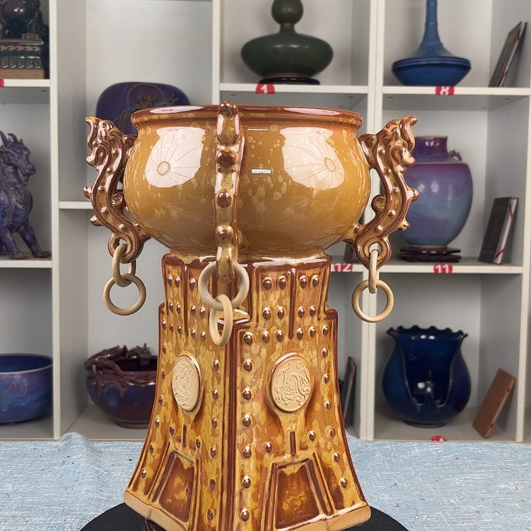 宝***爸瓷片聚宝盆大师作品