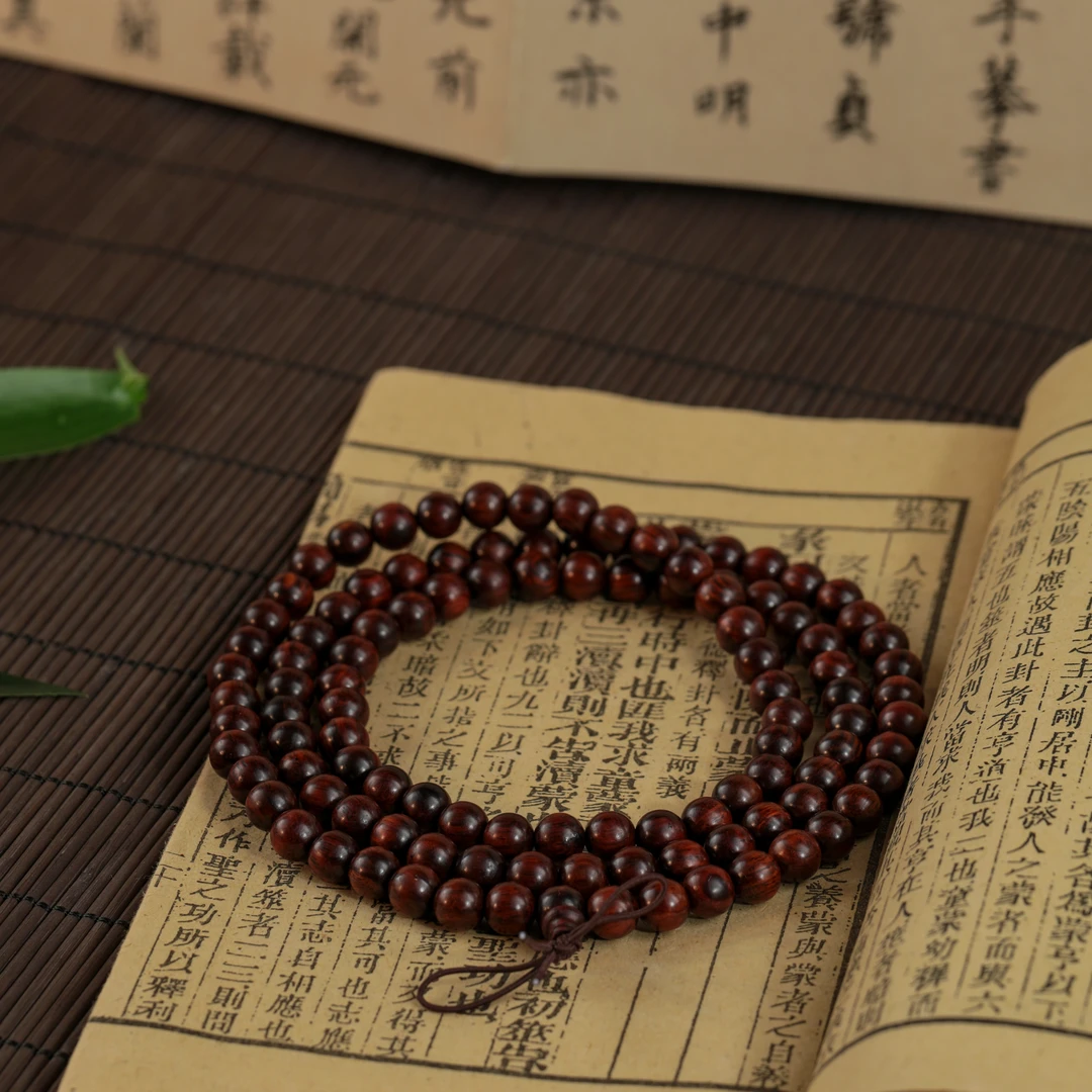 正宗海南黄花梨手串新干料0.8多圈023162