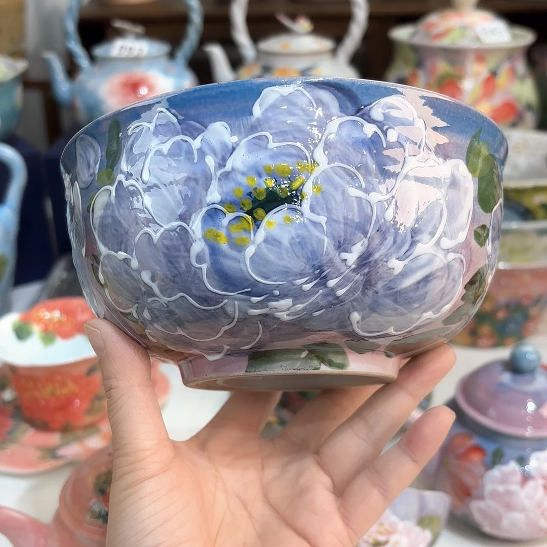 景德镇手绘高温釉下彩陶瓷茶具