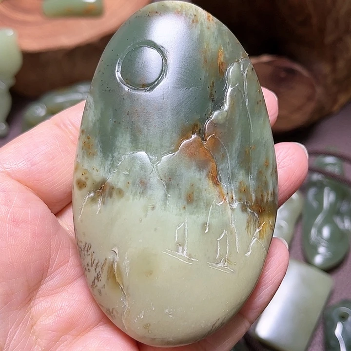 岫岩河磨玉（透闪石质玉）手绳未镶嵌椰*