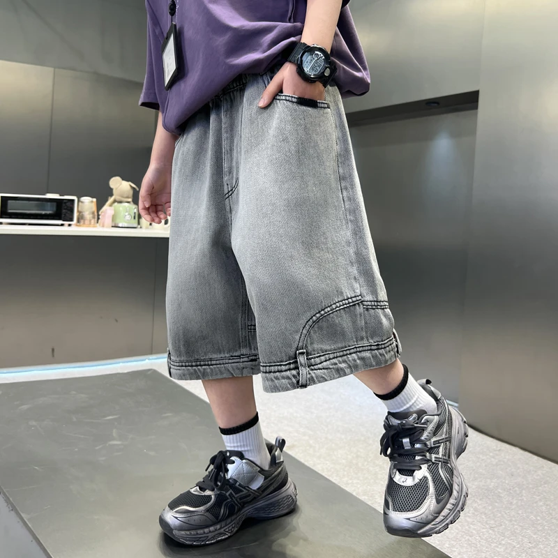 童装男童短裤夏装2025新款男孩夏季裤子儿童薄款休闲牛仔中大童潮