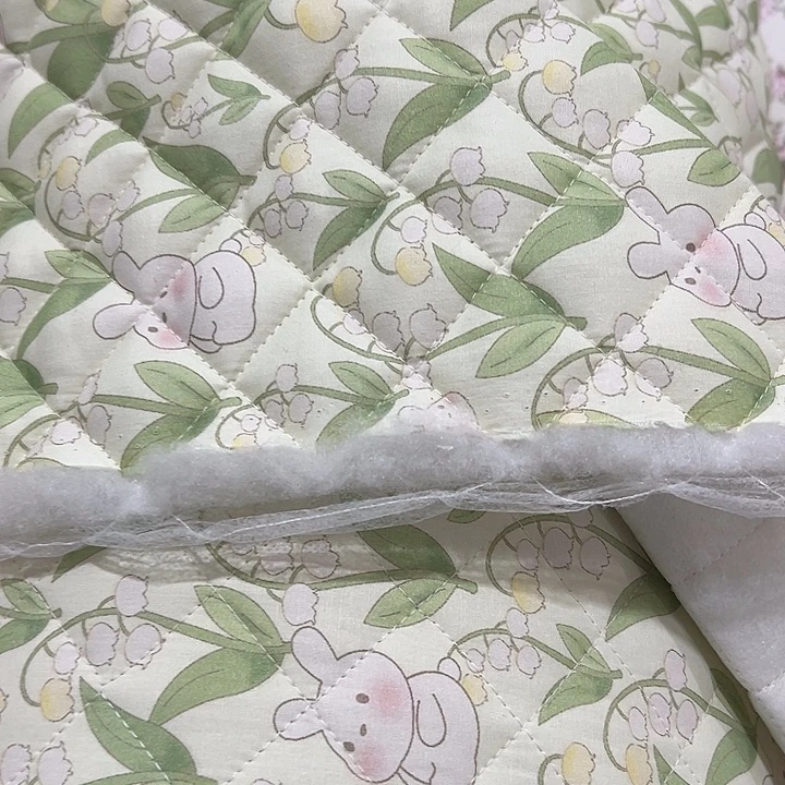 爱***浅无纺布棉面绗棉小兔1m价