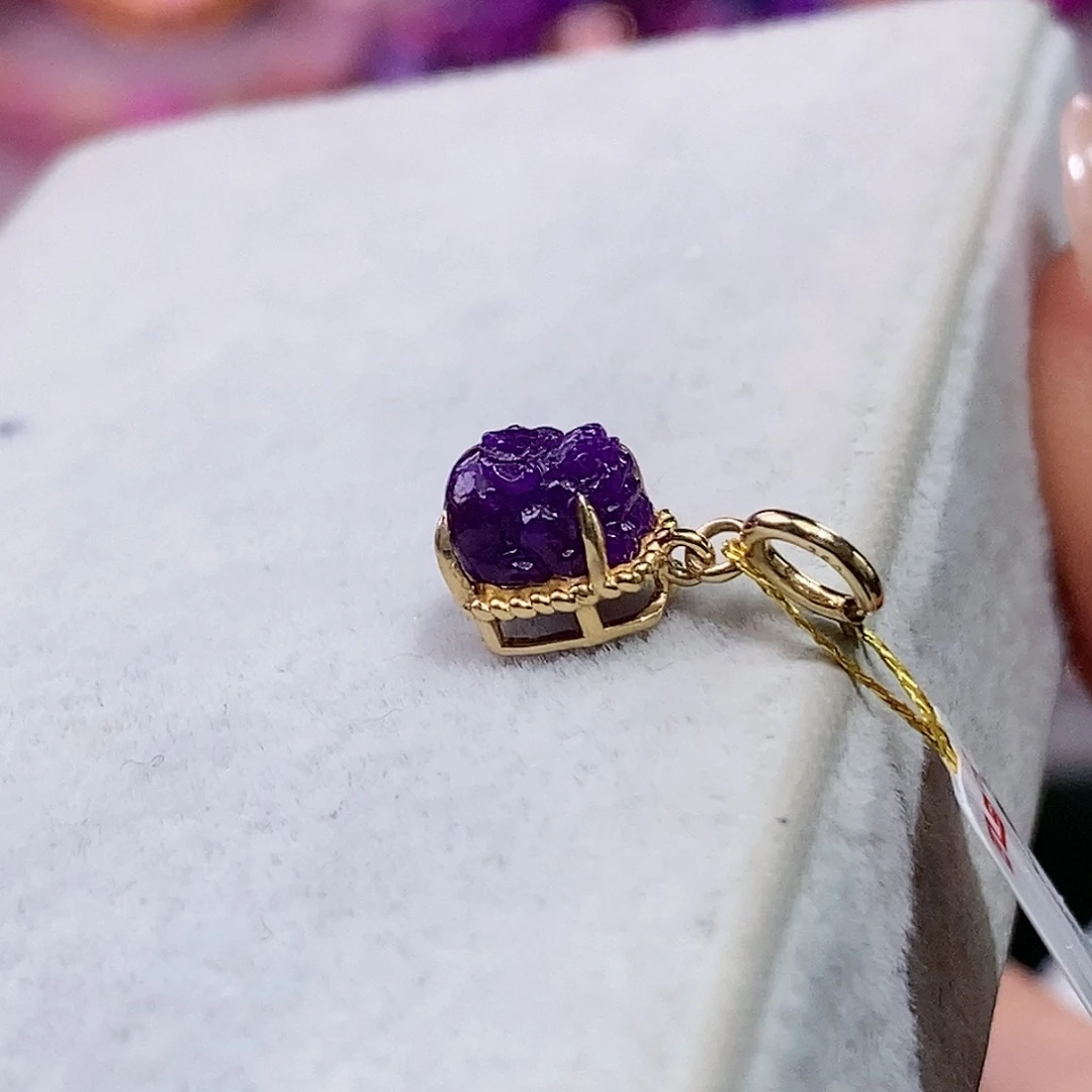 苏纪石（舒俱来）18K金镶嵌吊坠(不含链)