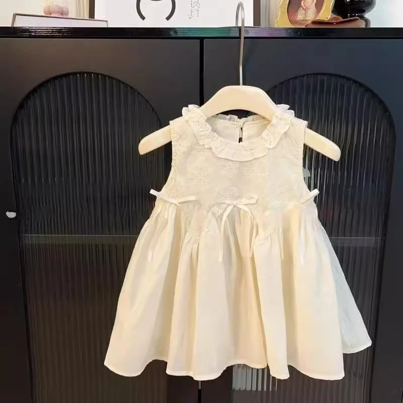 女童甜美系穿搭2025夏日海边度假风公主裙小宝宝女童夏装连衣裙