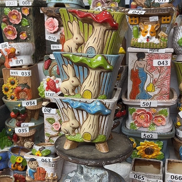 粗陶材质多肉花盆