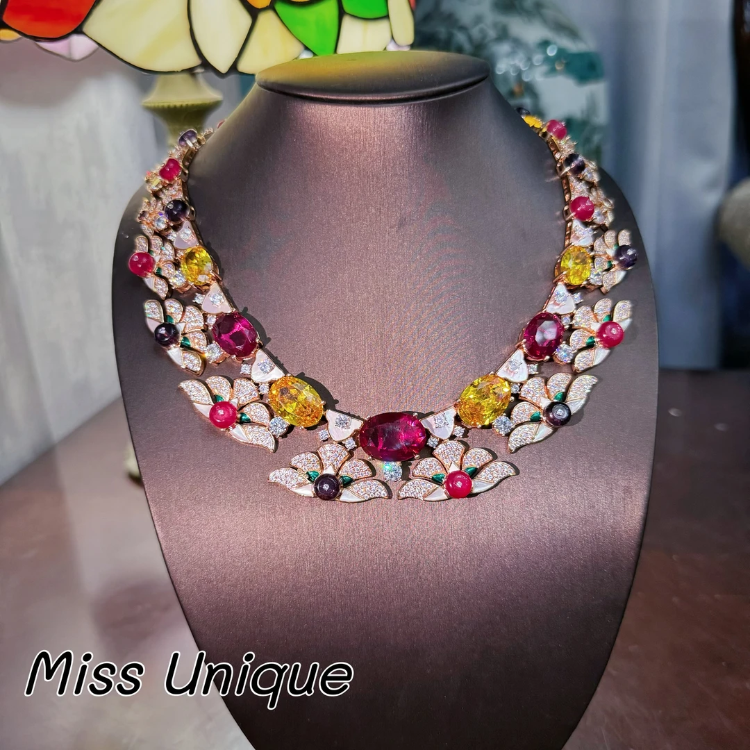 E9088青春永驻黄红扇子精致项链