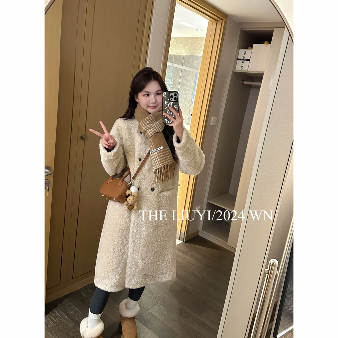 【LIUYI】初雪~冬季长款保暖毛毛外套410303