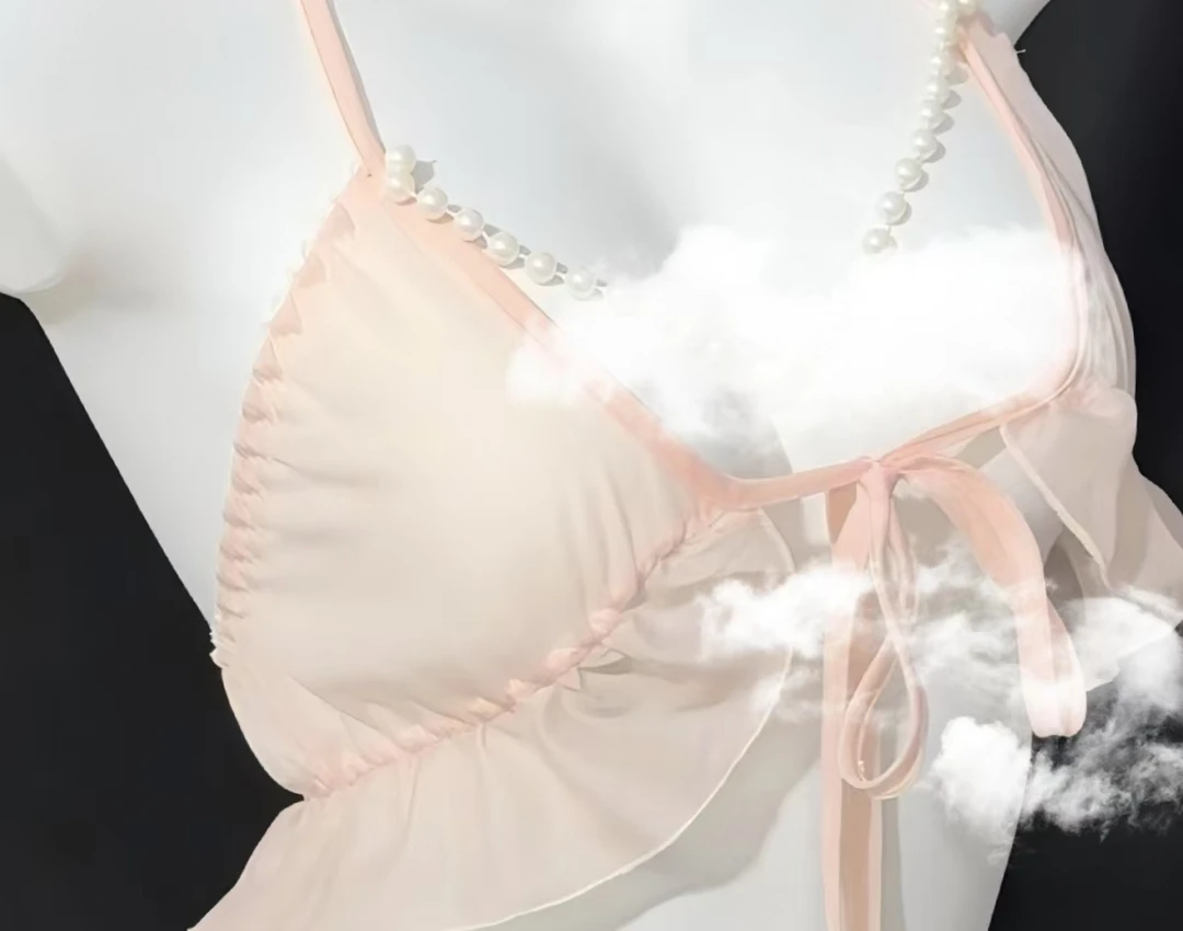 粉色珠珠 吊带套装 超仙甜美气质【直接下单】