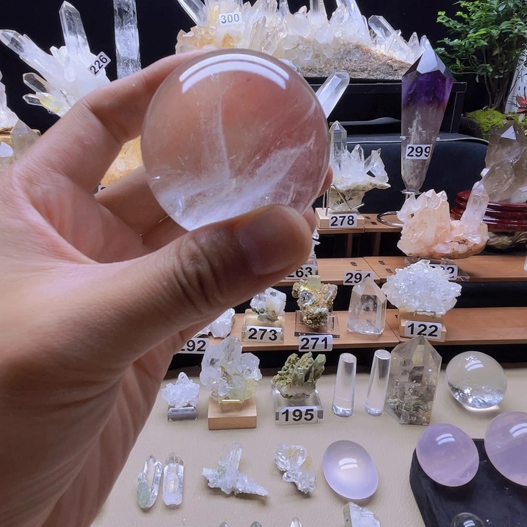 大***蛋石材白水晶球