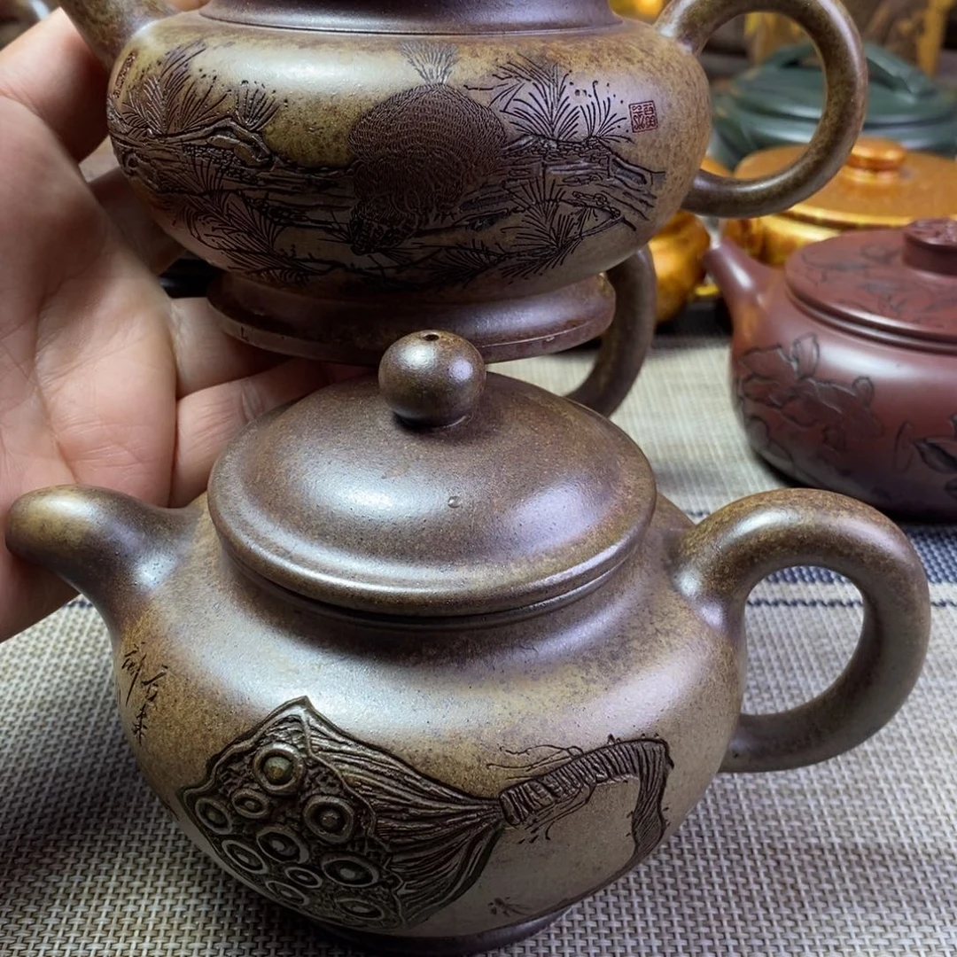 知***乐茶壶紫砂特价秒杀2支