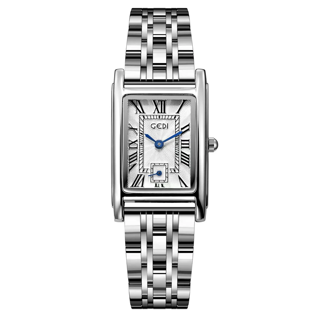 新款方形防水女士石英手表简约气质轻奢时尚生日礼物百搭潮流9