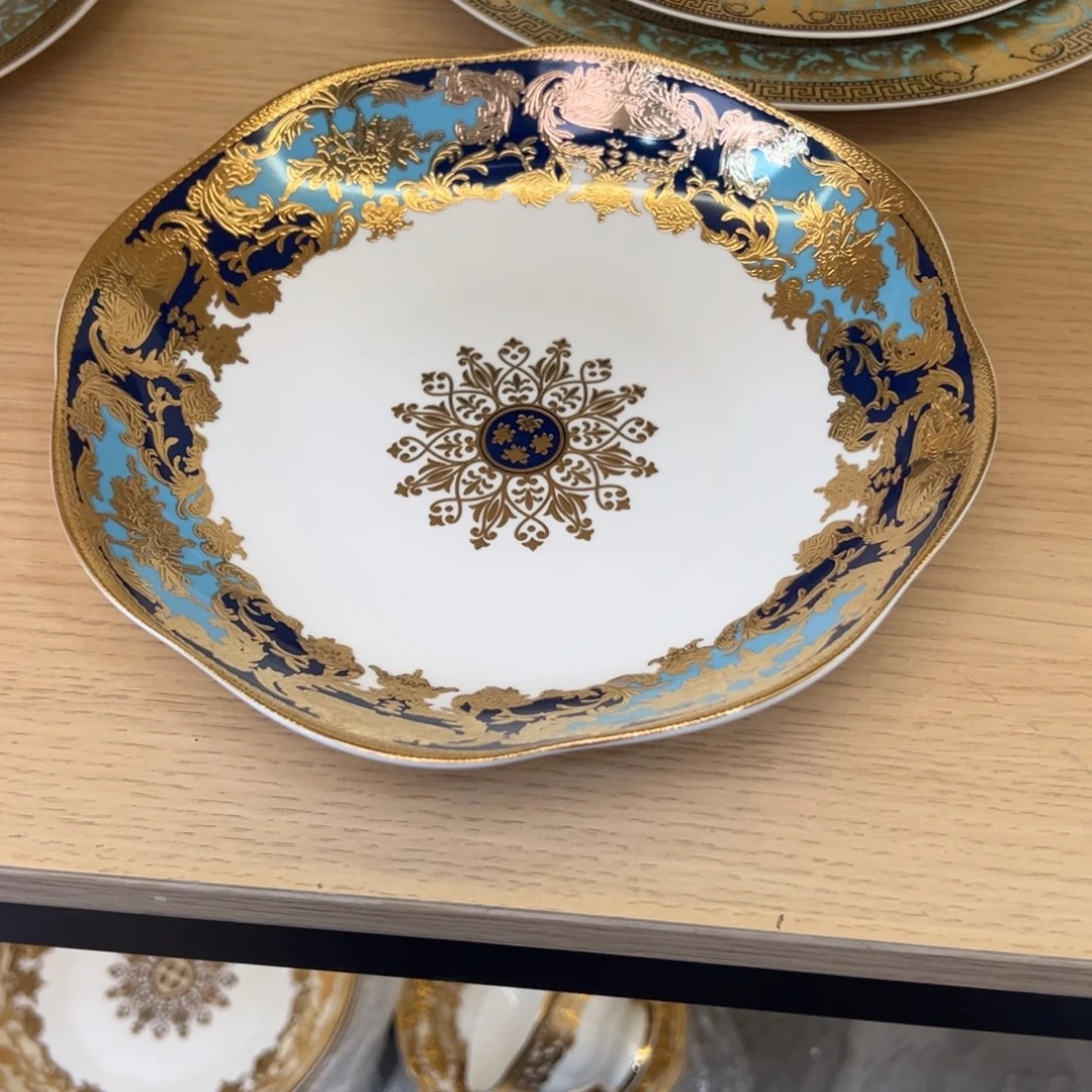 瓷片8寸深菜盘两个一单