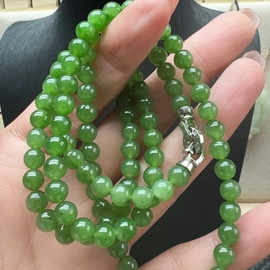 和田玉（碧玉）颈饰合金