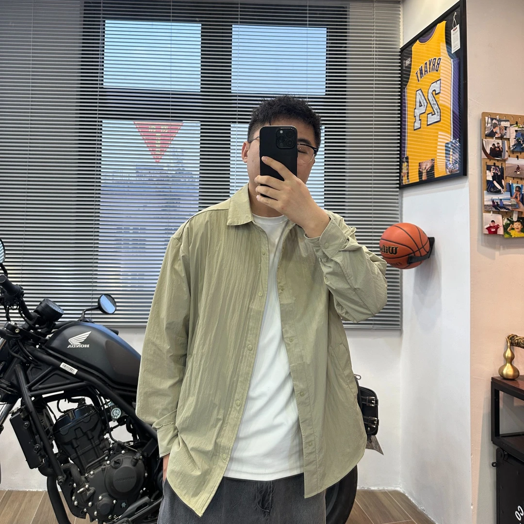 UPF50+超轻薄的防晒衬衫 男士纯色净版宽松夏季外套 防晒衣防晒服