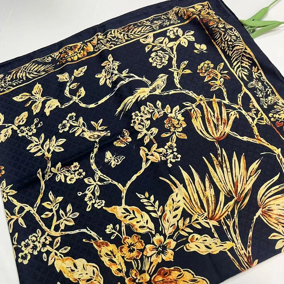 【140丝毛方巾-SM-140-M-8220】色值提花135cm丝巾气质时尚复古