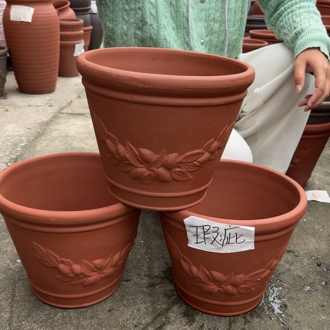 花盆紫砂口30高25宜兴紫砂瑕疵粗糙花泥
