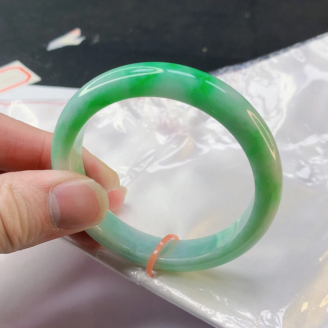翡翠手镯未镶嵌406缅甸天然翡翠A货