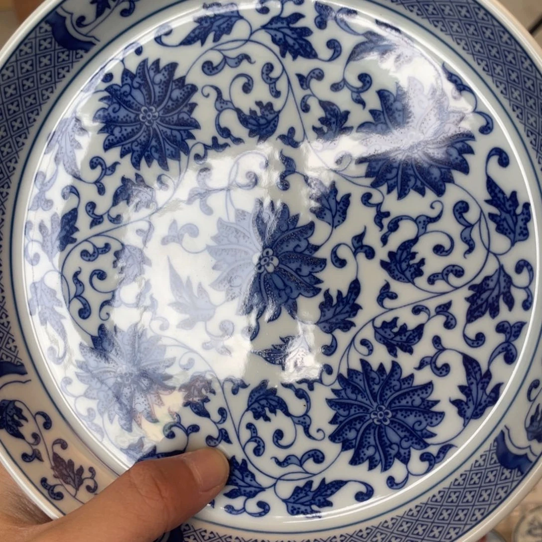 瓷片景德镇青花缠枝莲大壶承