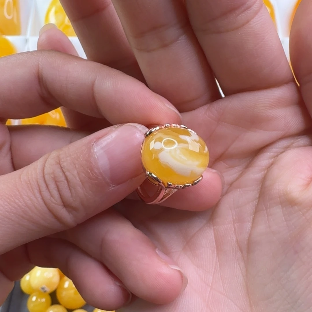 蜜蜡毛衣链未镶嵌