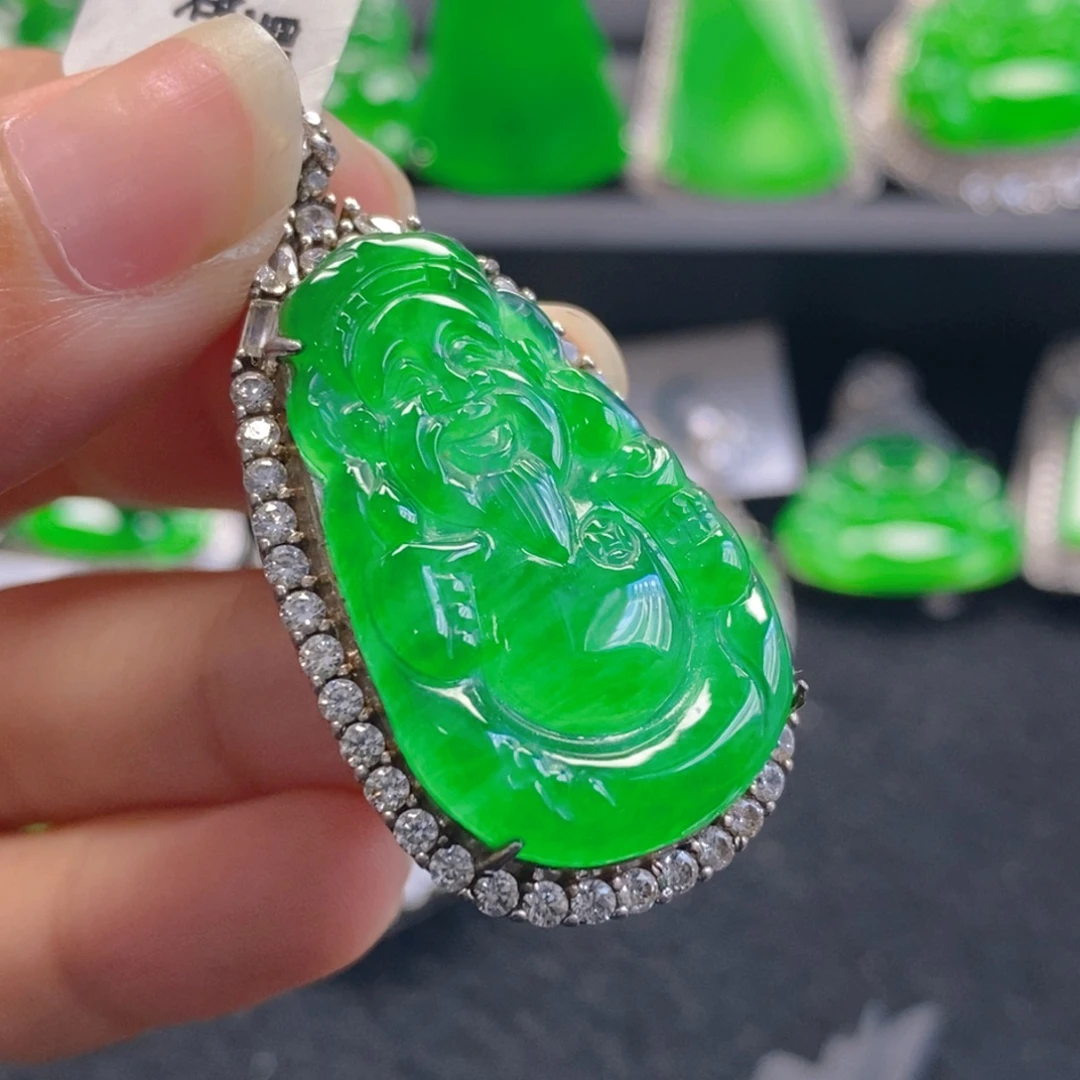 翡翠银S925镶嵌颈饰