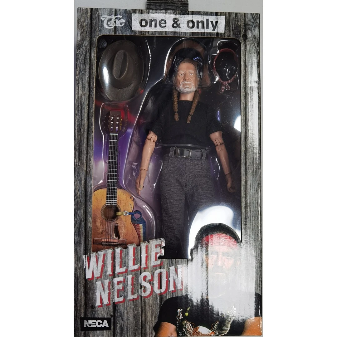 NECA 镭射防伪 美国乡村摇滚明星 威利·纳尔逊 尼尔森 人偶模型