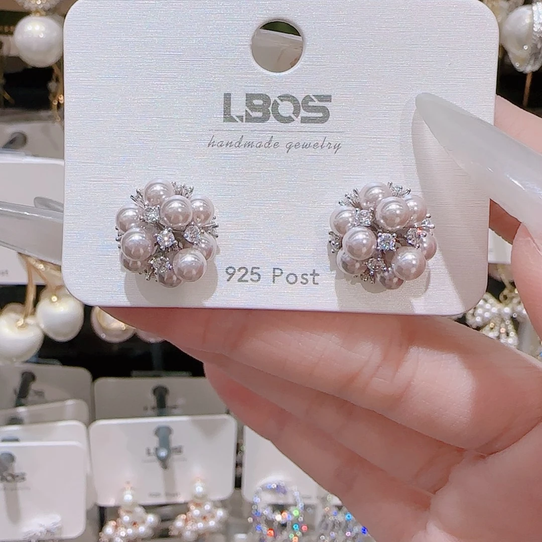 锆石铜合金925银耳环