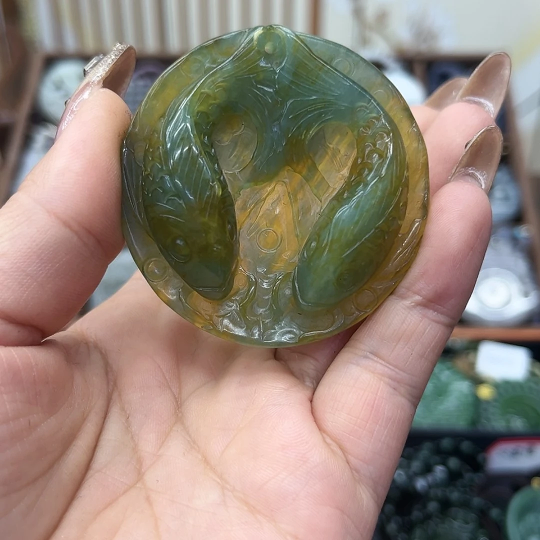 【闪购商品】蛇纹石玉颈饰合金