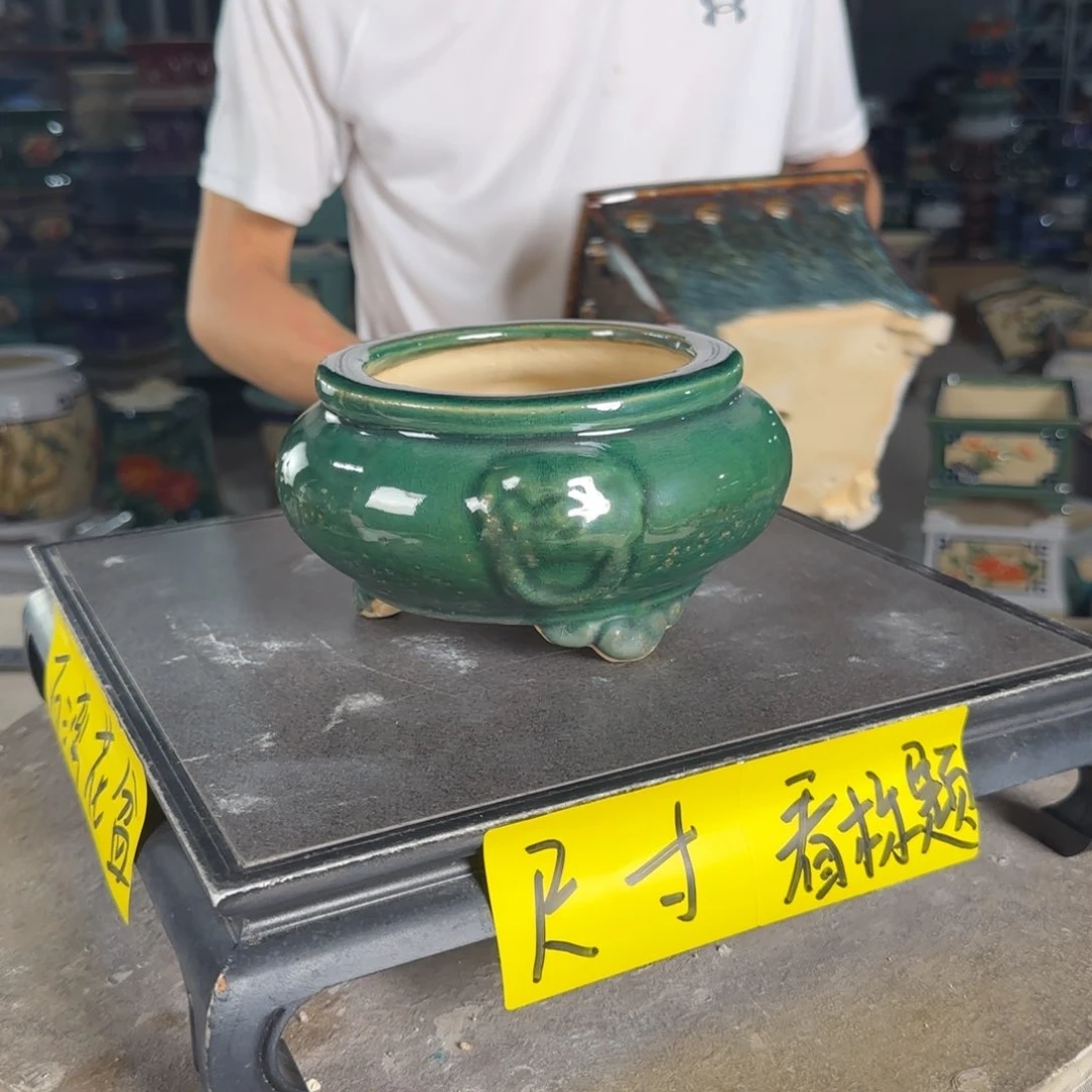 一风堂石湾花盆  内11*6气孔瑕疵