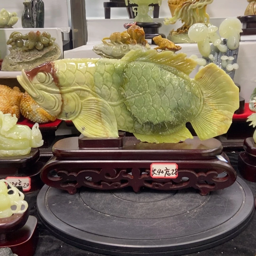 石材天然岫岩玉摆件