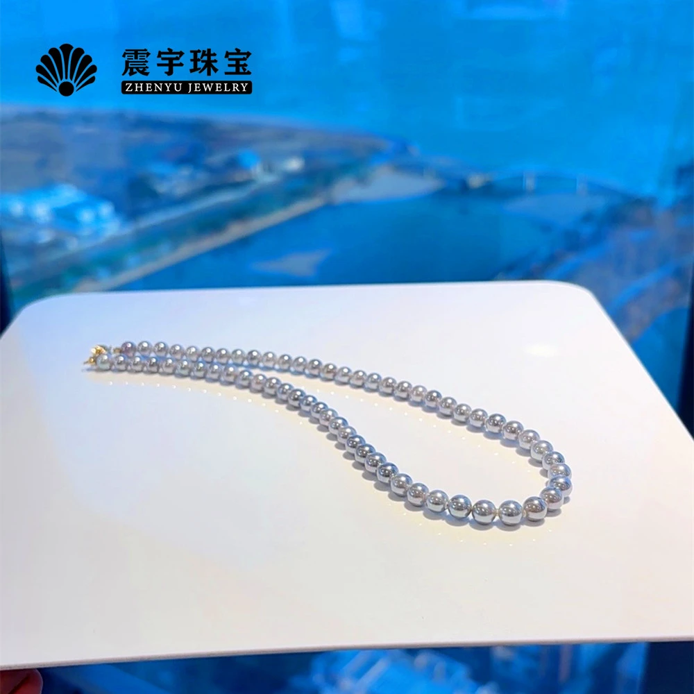 陶总炫彩珠宝金扣头 z01akoya海水真多麻7mm天然珠宝 多样性发货