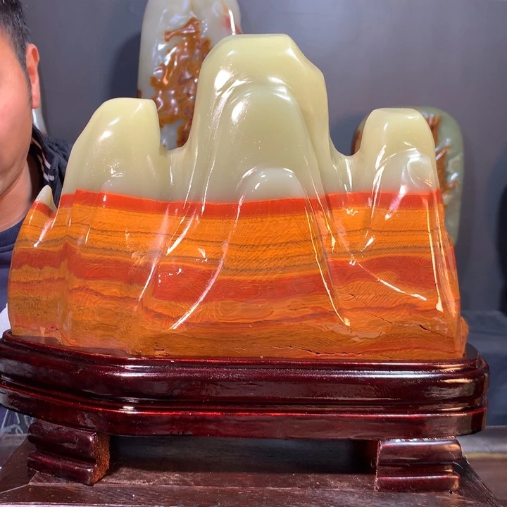 石材天然原石摆件