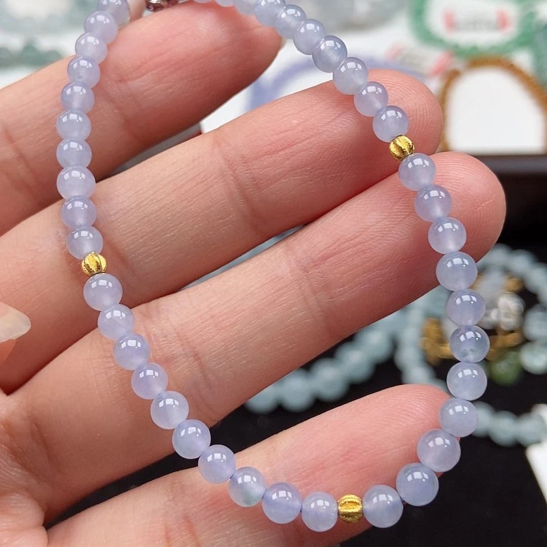 翡翠未镶嵌手串卡4.4
