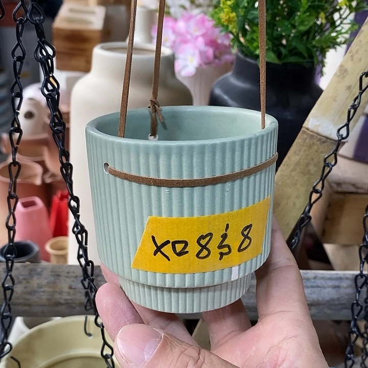 陶摆件陶盆有孔 瑕疵针孔漏釉介意勿拍外口 8外高8