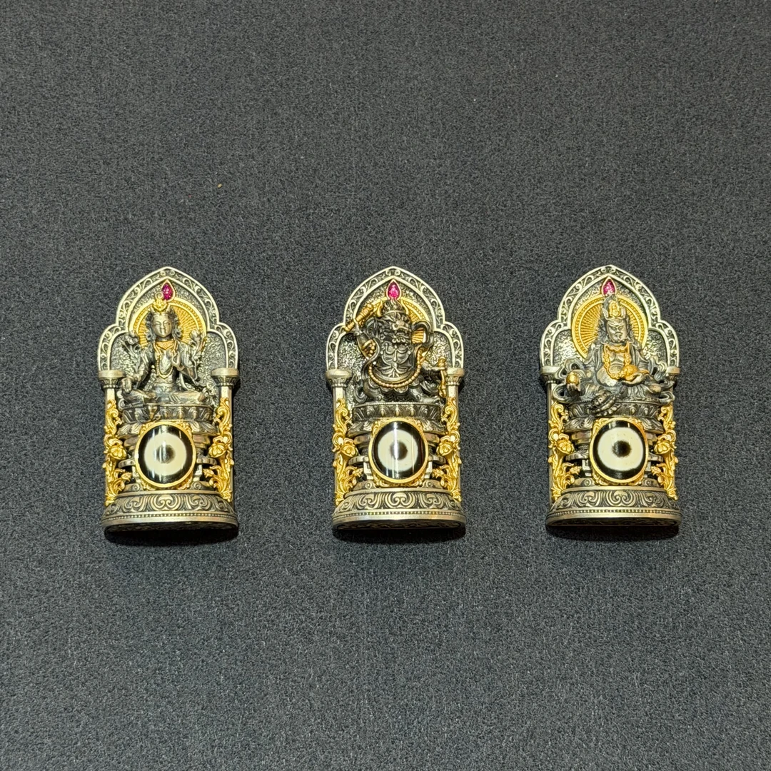 吊坠925银 【云丹拉姆】丨银镶吊坠多样性发其一