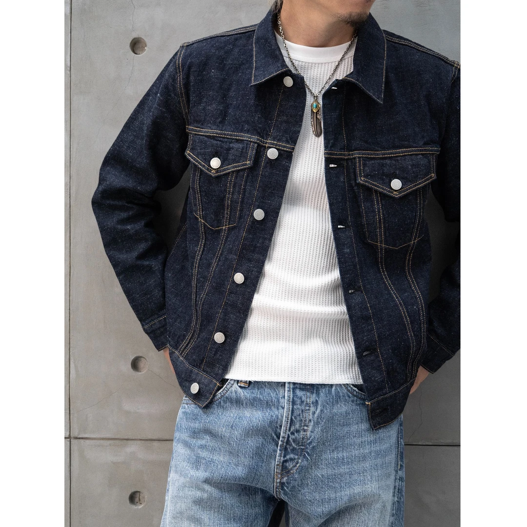 CURRAHEE男士休闲1960复古时尚type3原牛牛仔夹克外套14oz合身版