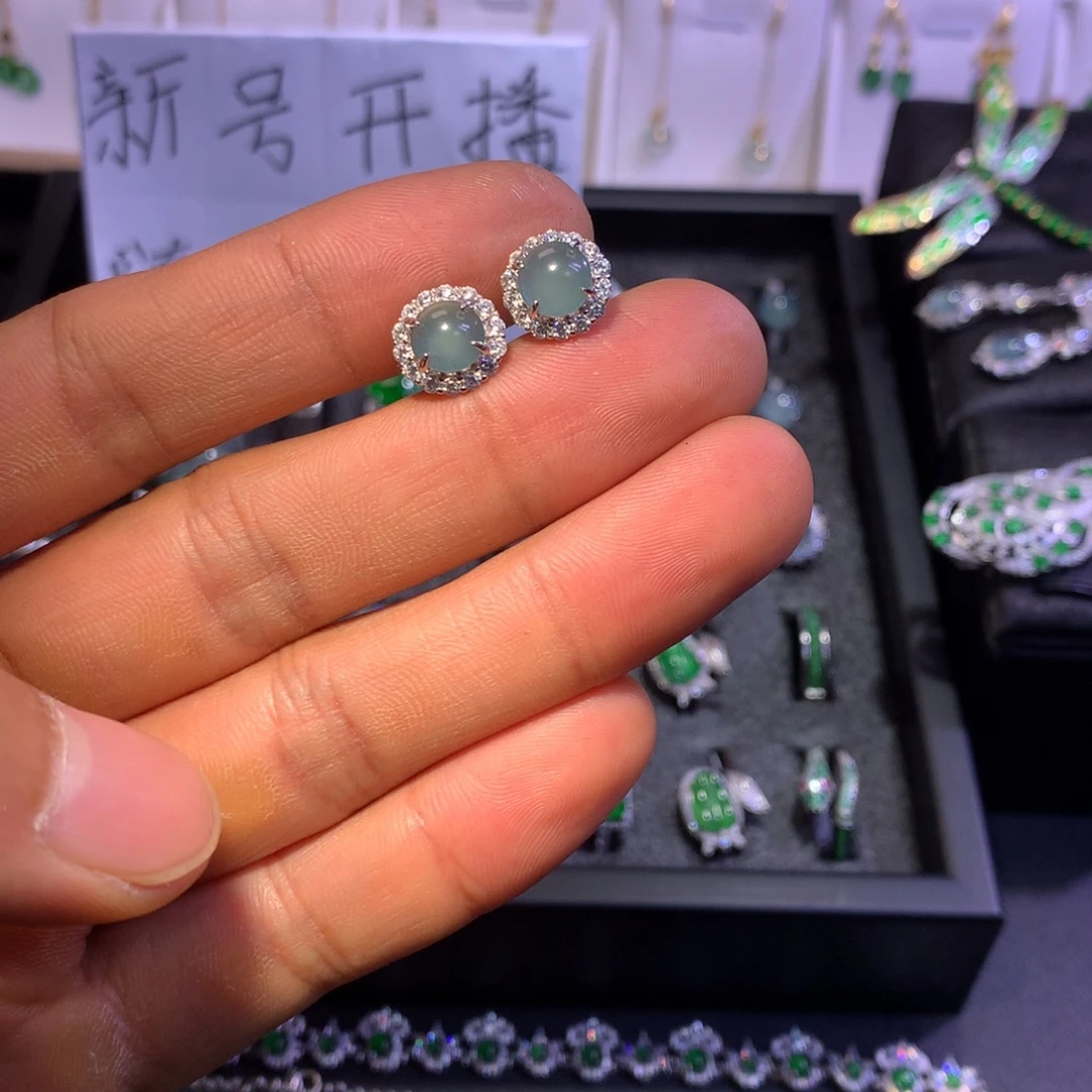 翡翠银S925镶嵌戒指