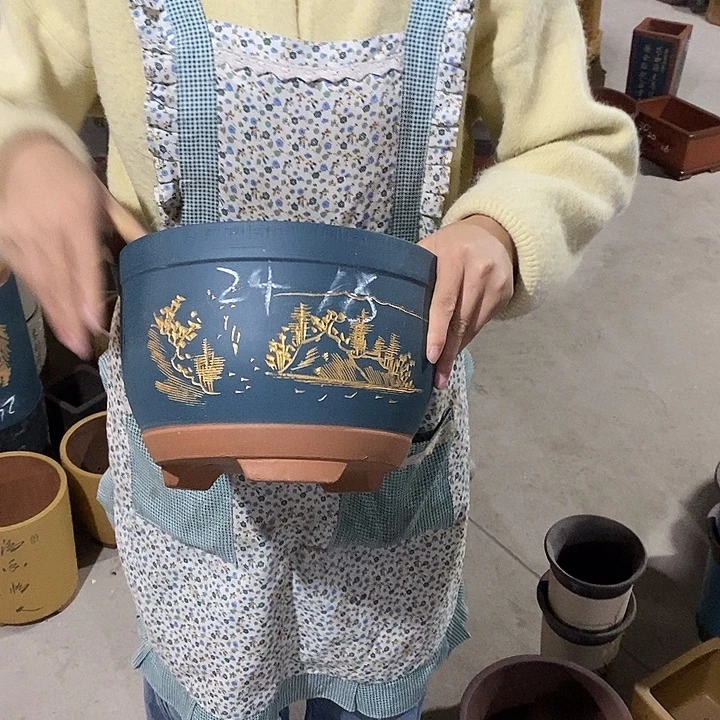 紫砂花盆紫砂花盆