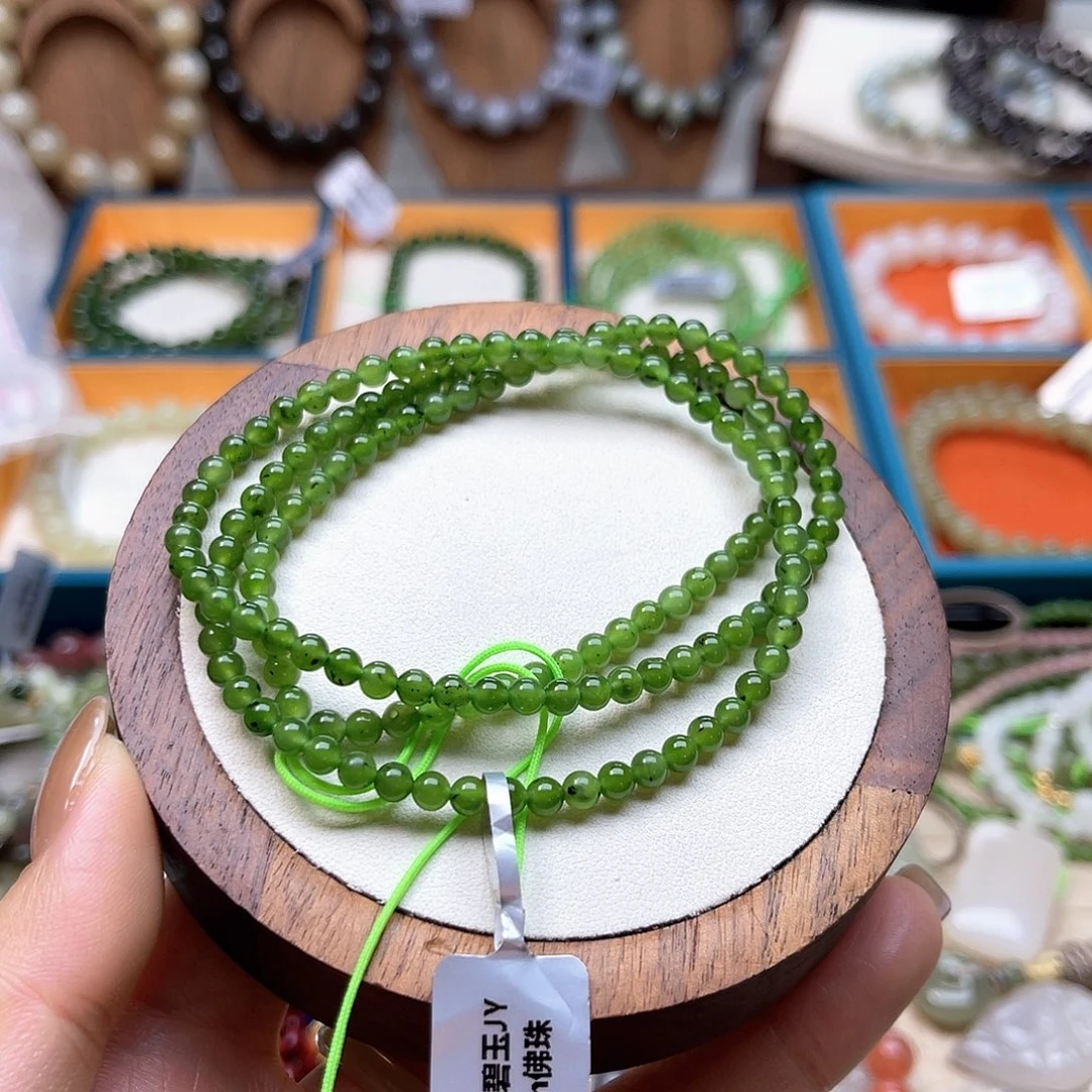 和田玉未镶嵌手串A57卡4