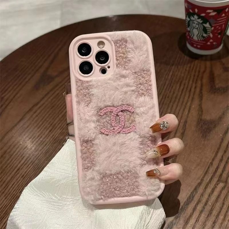 秋冬毛绒复古小香风苹果14手机壳16promax全包iPhone13软套12网红