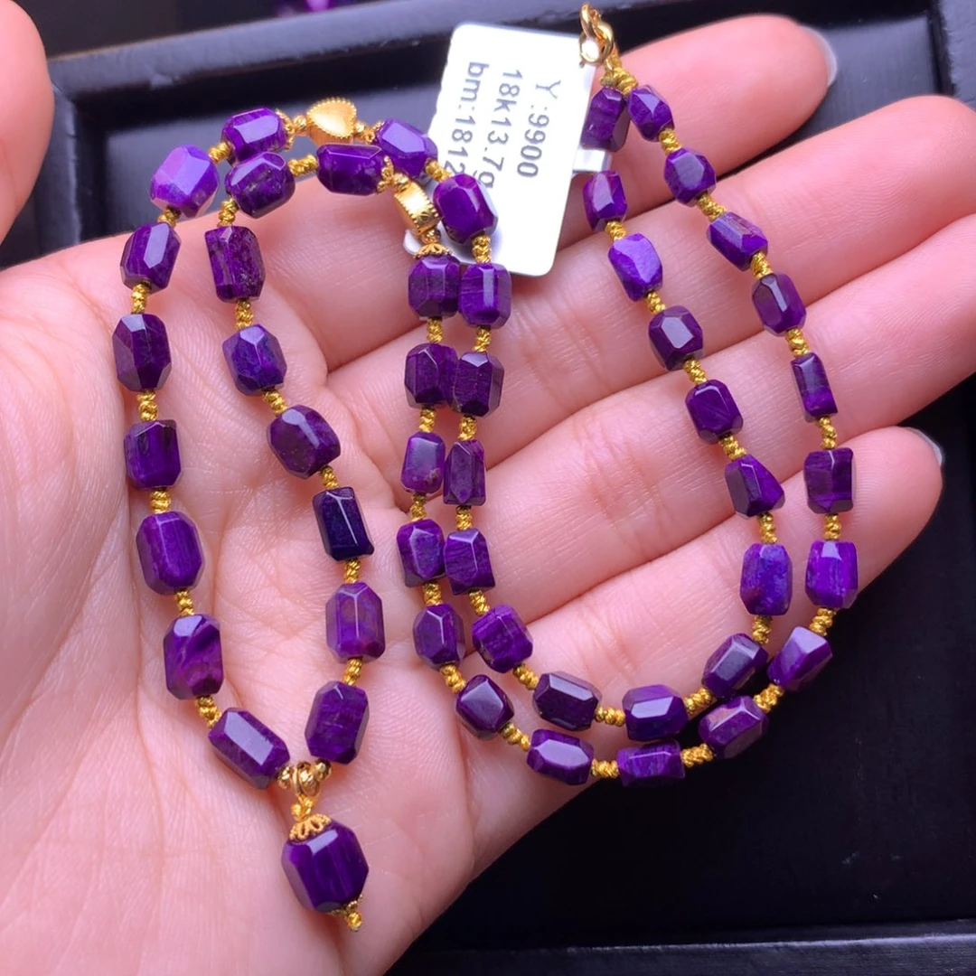 苏纪石（舒俱来）18K金镶嵌项链