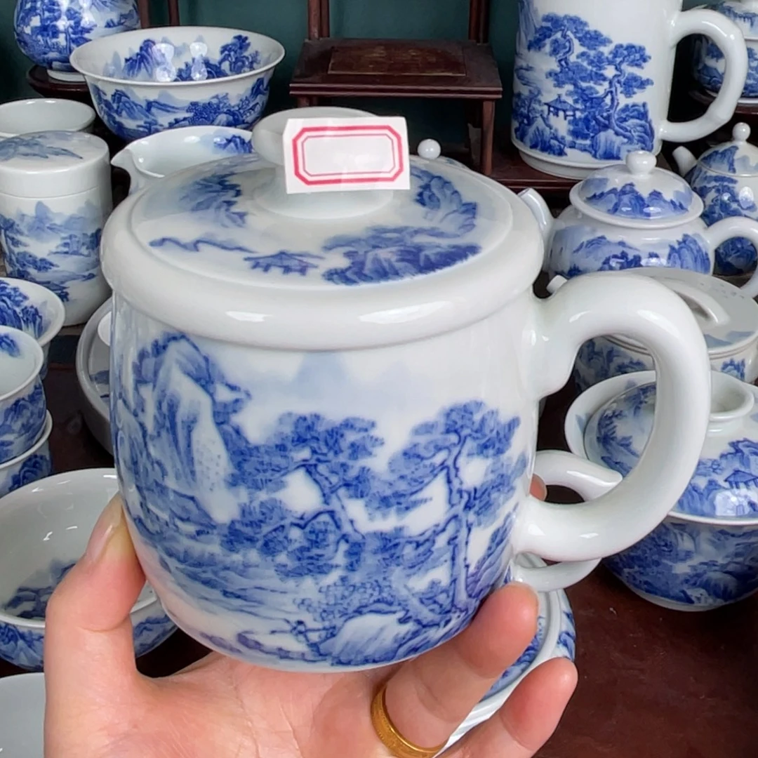 用***7陶手工手绘青花，青花