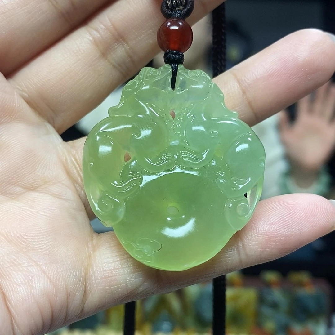 未镶嵌岫玉挂件吊坠项链