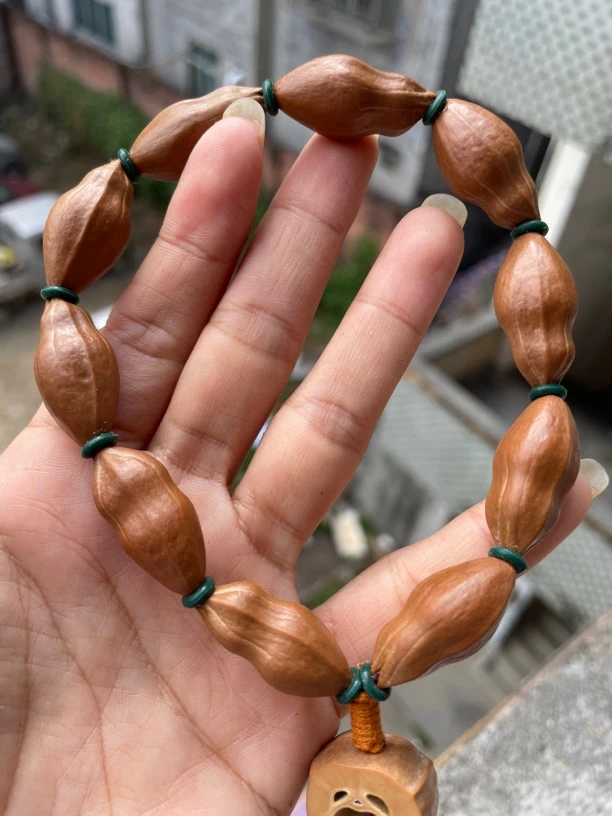 原生态葫芦形橄榄核手串10颗